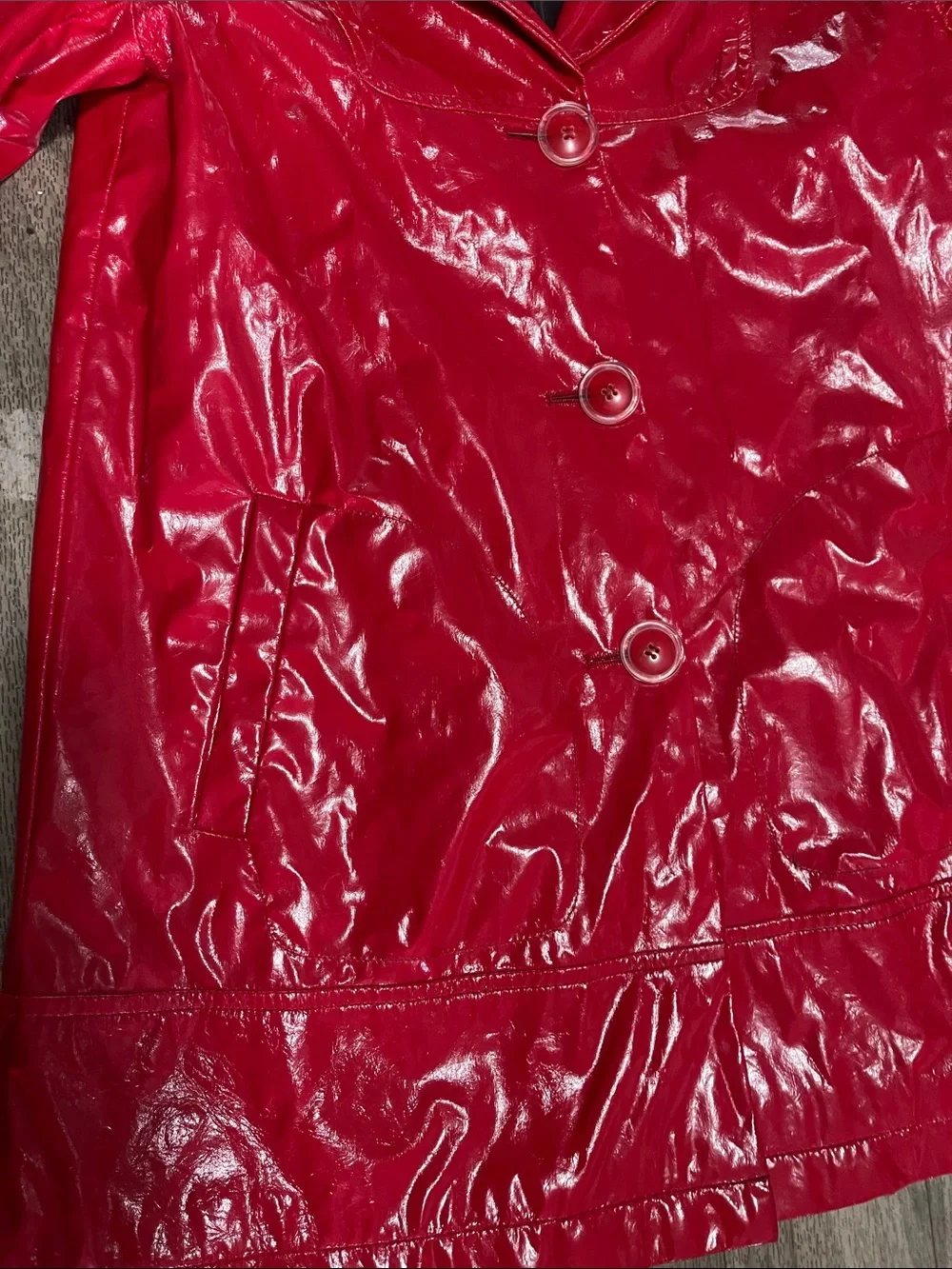 Alessandro Dell'Acqua Red Patent Trench Coat